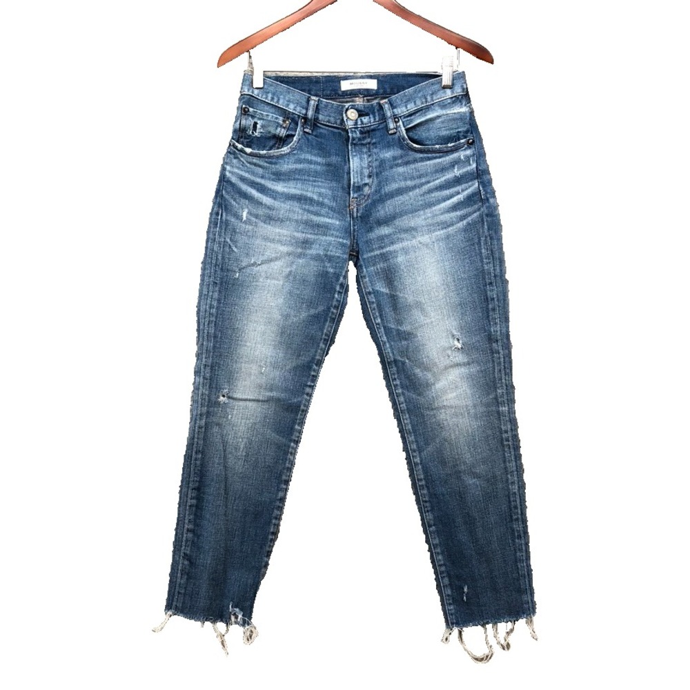 Moussy Vintage Mid Rise Skinny Jeans Womens 28 8 Crop Ankle Distressed‎ Casual